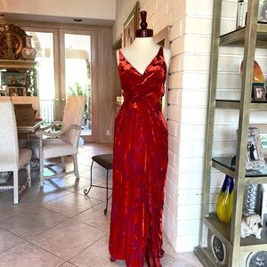 Galvan London Red orange dress